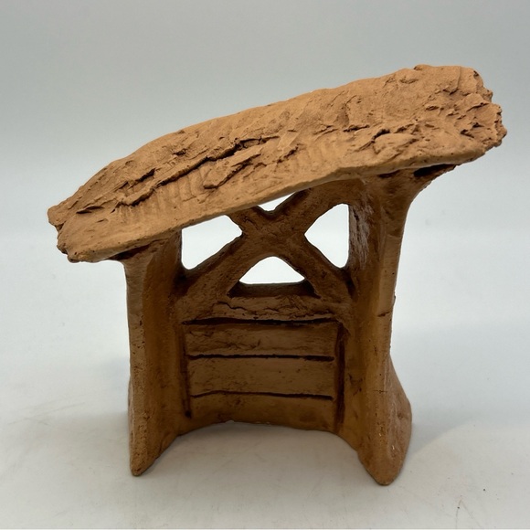 Vtg 4pc Small Manger Scene Wisemen,Sheppard,Jesus,Mary,Joseph,Stable Christmas - Picture 6 of 13